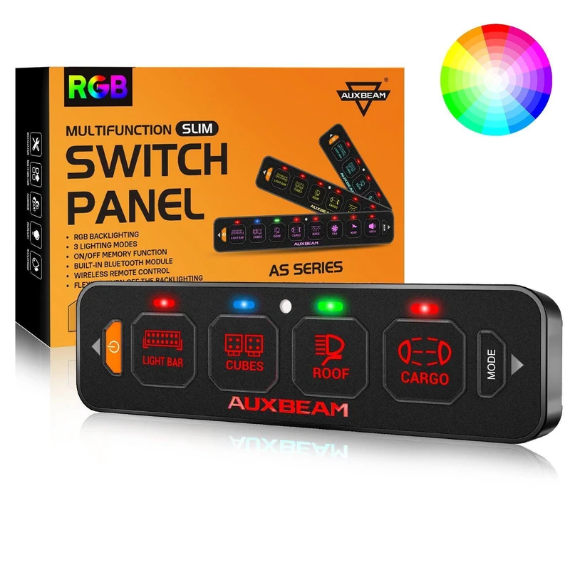 4-vägs Auxbeam-kontrollpanel / Slimline