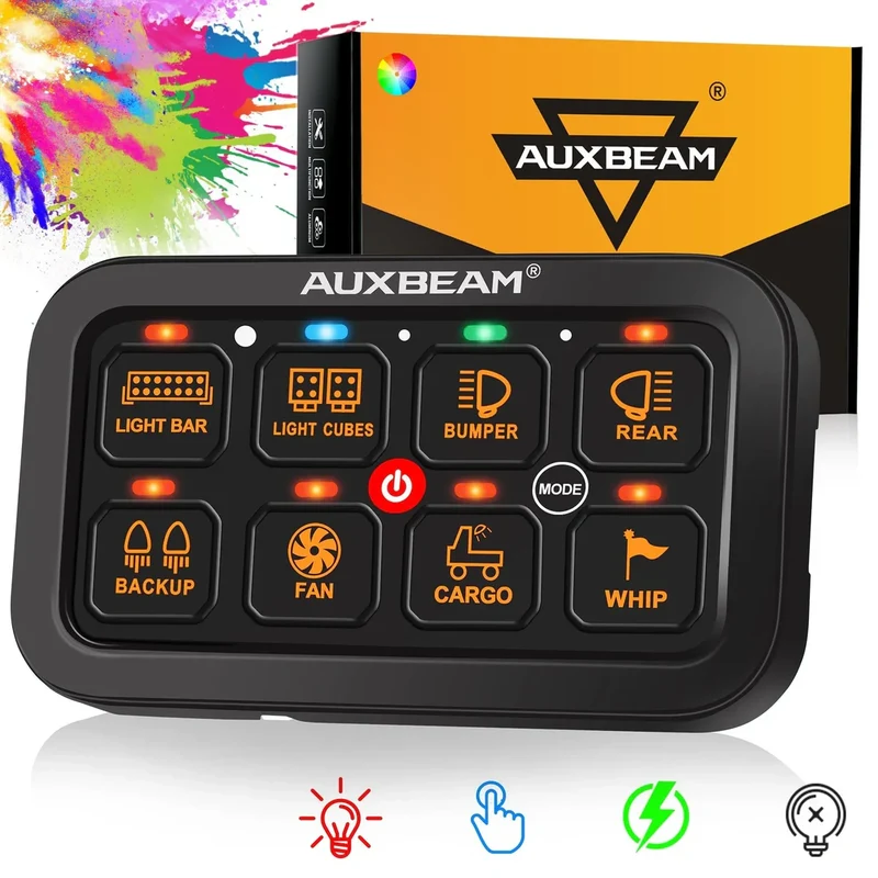8-vägs Auxbeam-kontrollpanel