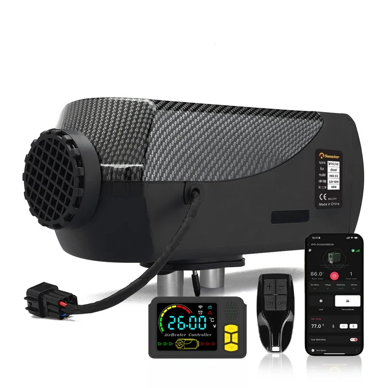 Sunster A2200BS Diesel Heater 8KW 12/24V, Traditional Bluetooth Version