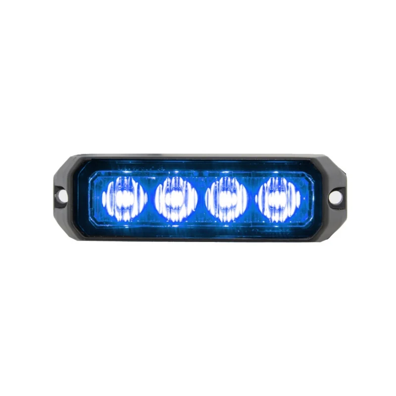 Blått stroboskopiskt varningsljus / 4 LED-lampor