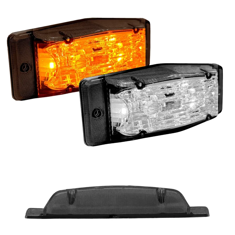 Slimline LED-lampa med dubbel brännare / Tvåfärgad med mörk lins