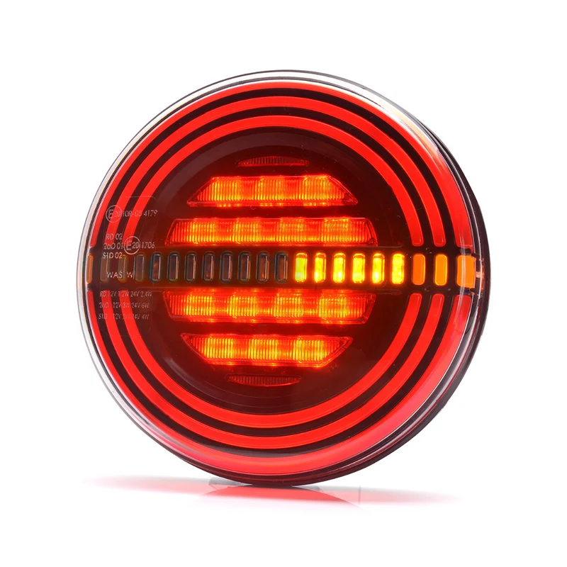 W191DD Rund släpvagnslampa med dynamisk blinker