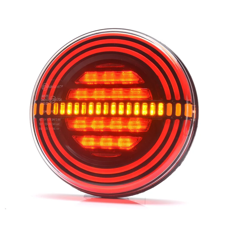 W191 Rund neonsläpvagnslampa med statisk indikator