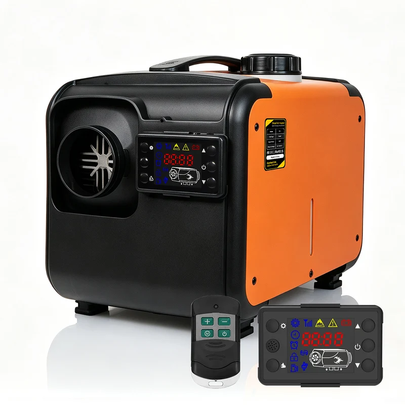 Sunster TP 1 Diesel Heater 8KW 12/24V, Horizontal All-in-One with A2013SL LCD Panel & 433 Remote, Low Fuel Consumption