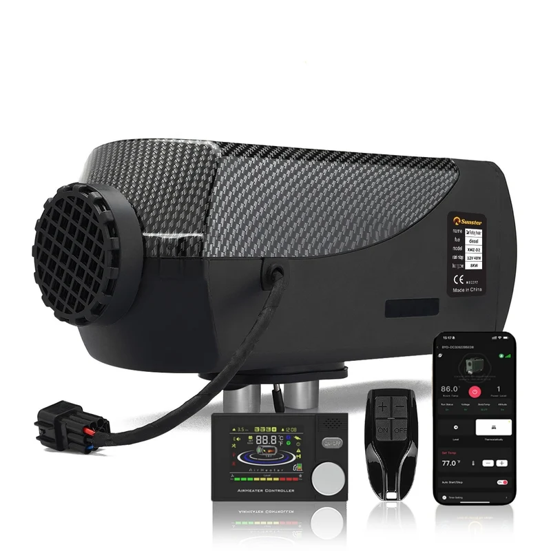 Sunster A2302BS Diesel Heater 8KW 12/24V, Traditional Bluetooth Version