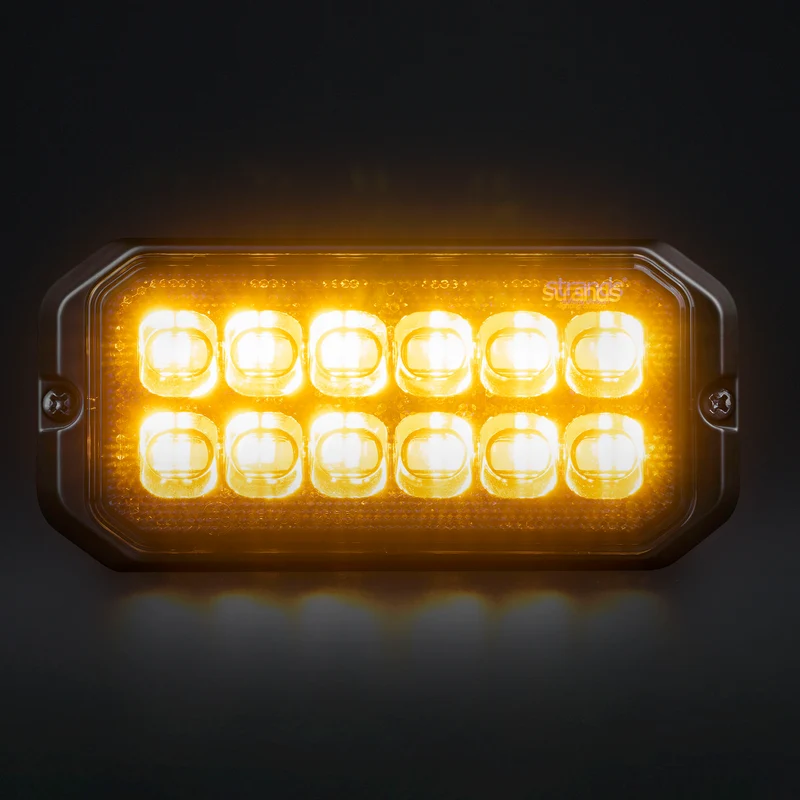 Strands Dark Knight Duo Strobe Varningslampa 12 LED / Gul & Vit