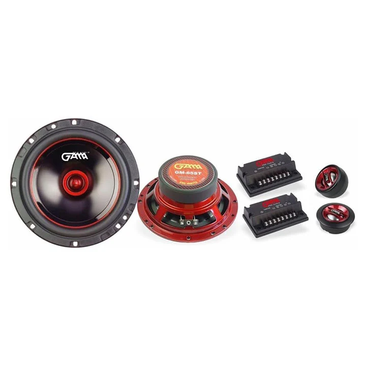 GAMA 6.5" 2‑Way Component Speakers — 240W Max / 80W RMS (Pair)
