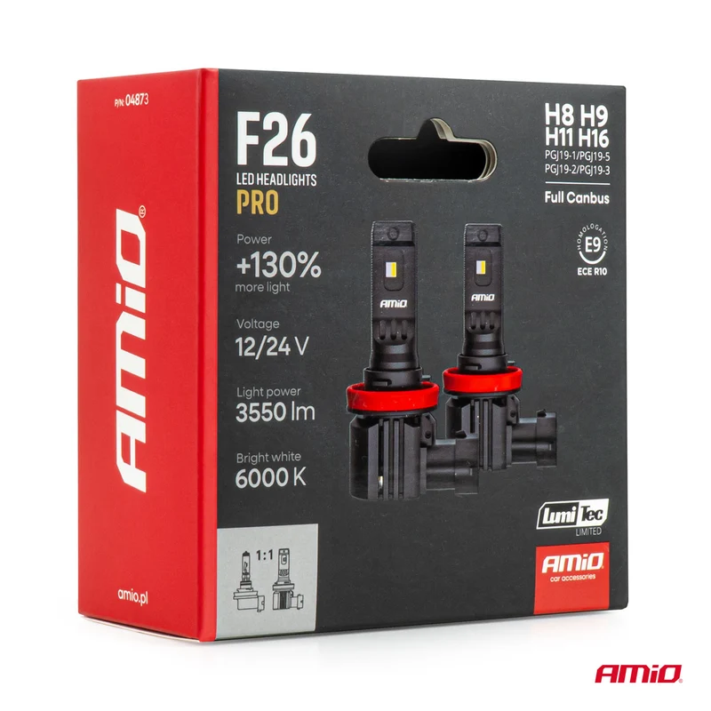 F26 PRO Direktmonterade LED-strålkastarlampor / H8, H9, H11, H16