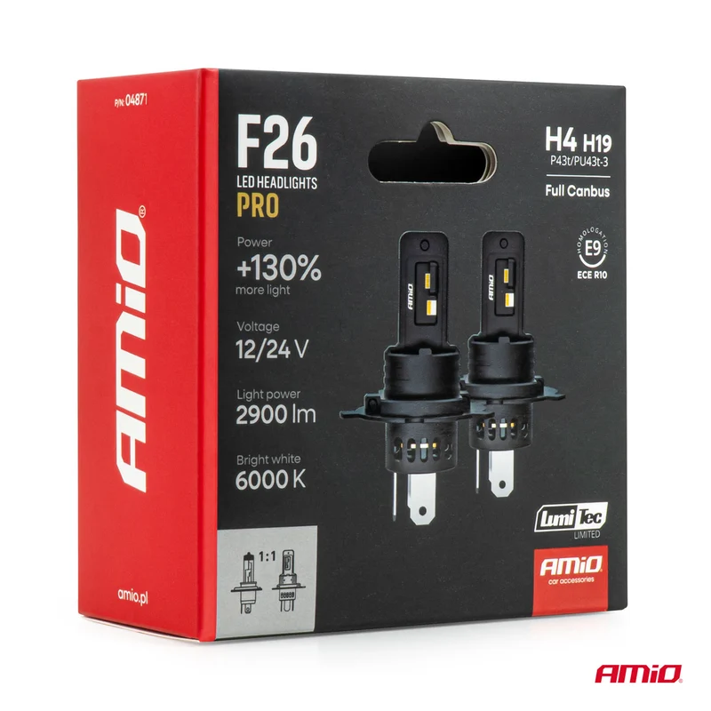 F26 PRO Direktmonterade LED-strålkastarlampor / H4