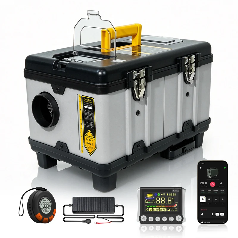 Sunster TB 10PRO Bluetooth Diesel Heater 8KW 12/24V 110-240V, Wireless Smart Remote with CO monitoring,2026 Version