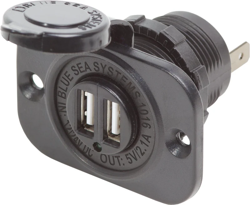 USB x2 uttag 12/24 Blue Sea 2.1A