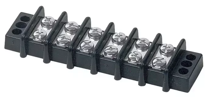 BEP Terminal Block 2x 6 Terminal Screws 6,3mm 30A