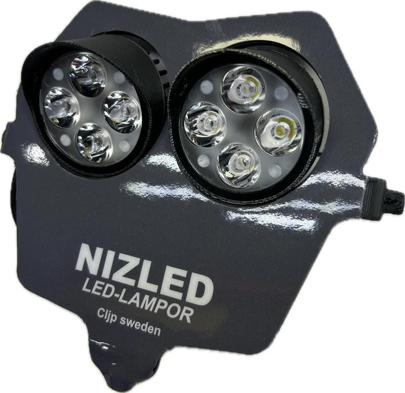 Dubbelljus kallvit 80w Fantic 2-takt 2024-, grå dekal, 2xE406k NIZLED