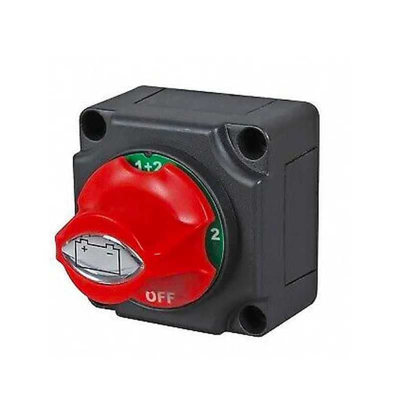 Boxmonterad batteriisolatorbrytare för 2 batterier