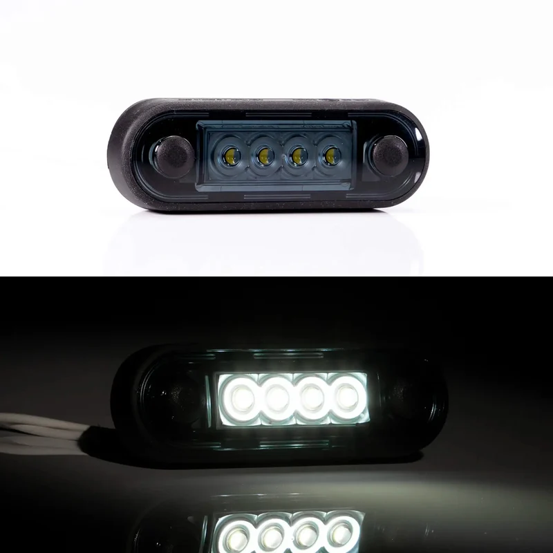 LED-markeringsljus med rökfärgad mörk lins
