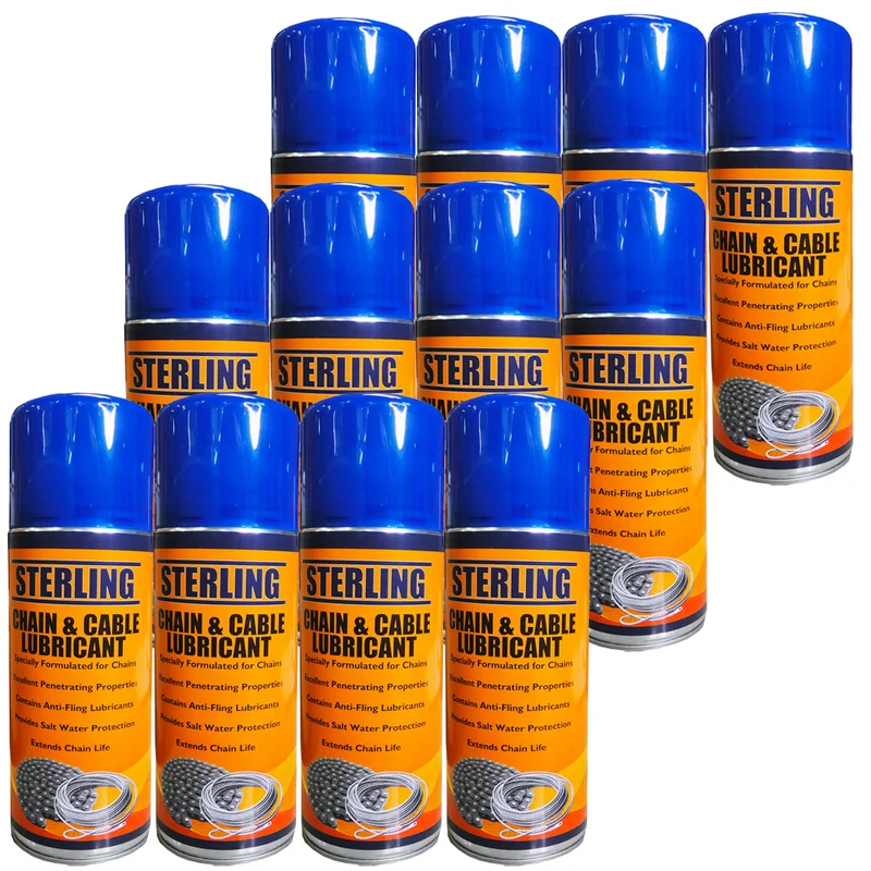 Kedje- och kabelsmörjmedel 400ml - Box med 12 burkar