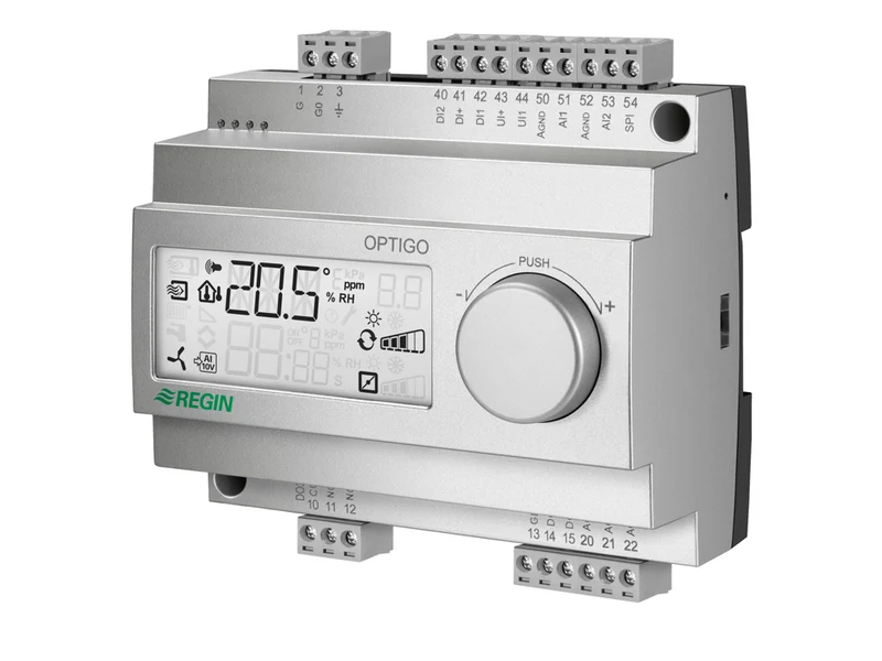 OPTIGO OP10 rumsregulator DIN-skena Regin