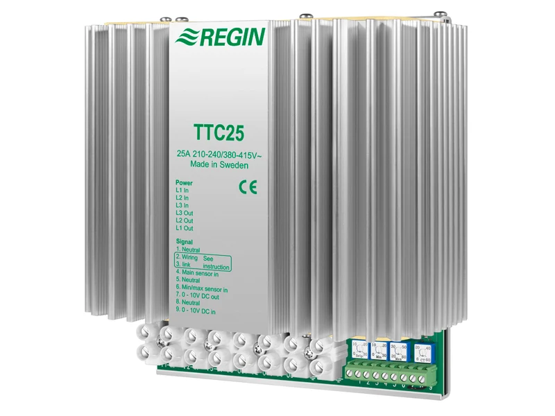 TTC 25 Regin DIN-skena Elvärmeregulator