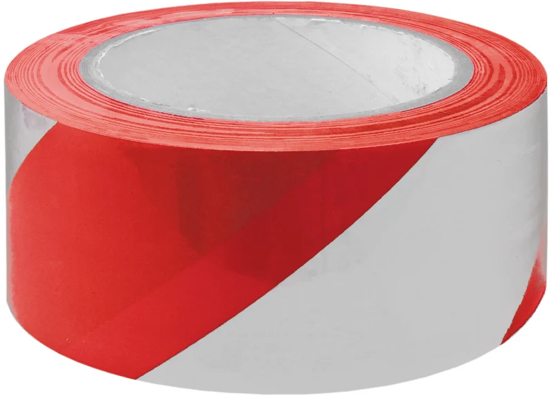 Adhesive Hazard Warning Tejp - Röd & Vit