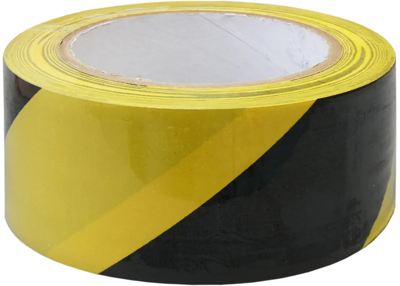 Adhesive Hazard Warning Tejp - Gul & Svart