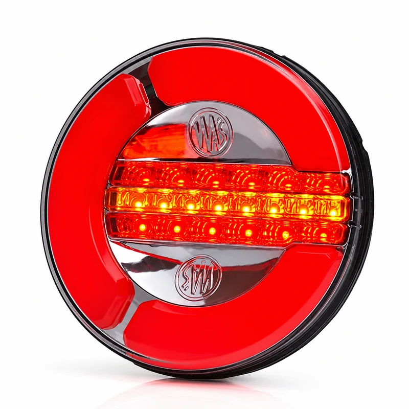 WAS W153 Rund Neon Bakljus med Stop, Tail & Indicator