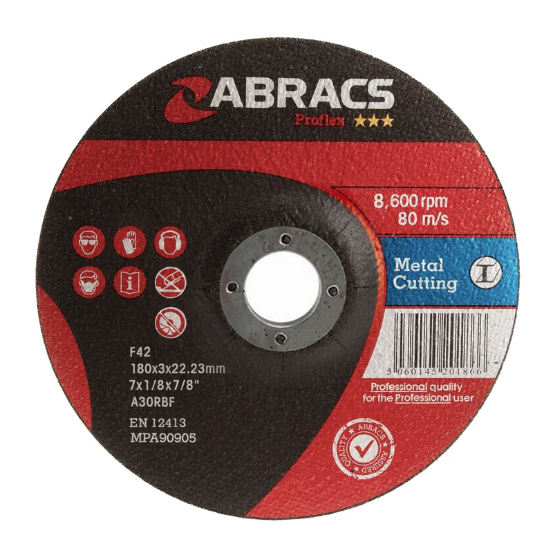 Abracs Proflex kapskiva med intryckt centrum / 180 x 3 mm / 2-pack