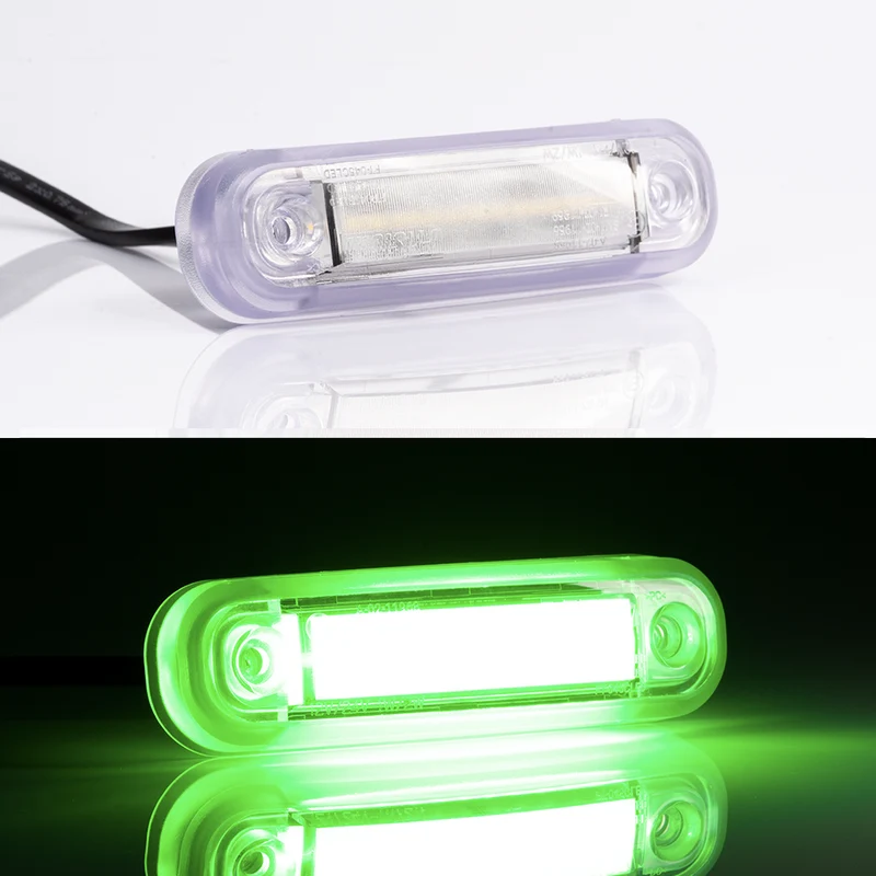Neoneffekt LED-markeringsljus med transparent packning / grön