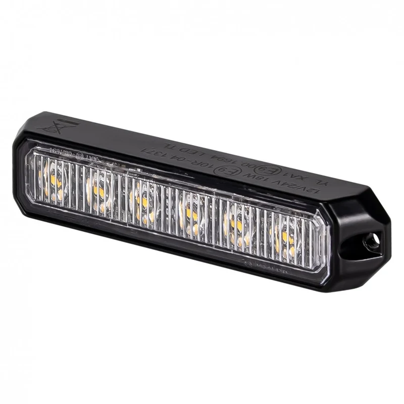 6 LED-bärnstensfärgad stroboskoplampa
