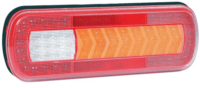 LED-släplampa med dynamisk indikator, stopp, bak, dimma och backning