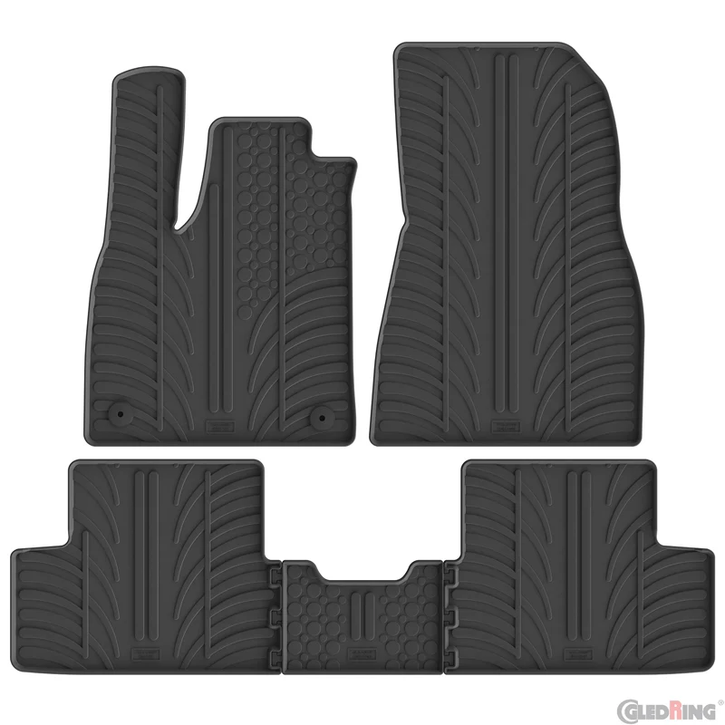 Gledring, gummimattor, T-profil, 5 delar, passar till Nissan Micra VI (K15) EV (2025-)