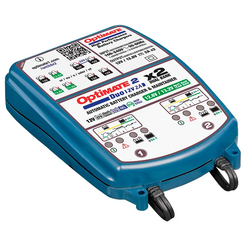 OptiMate, Batteriladdare, 2x2 Bank, 12V/12,8V, 2A