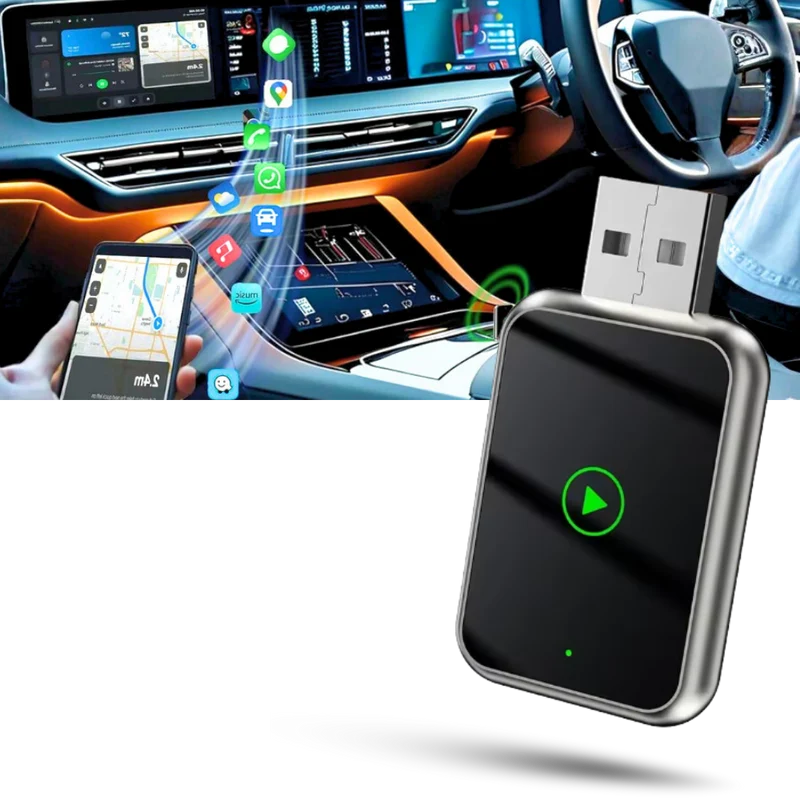 Praktisk adapter för trådlös CarPlay