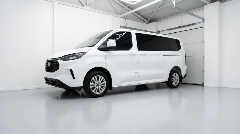 Färdigskuren solfilm Ford Transit Custom L2 LWB 1-door side double tailgates 2023-2026