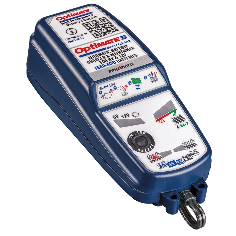 OptiMate, Batteriladdare, 6V 4A / 12V 3A batterisparande laddare-testare-underhållsladdare