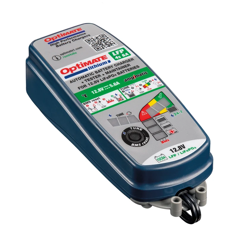 OptiMate, batteriladdare, Lithium 4s 6-Amp, passar till LiFePO4 (LFP) batterier
