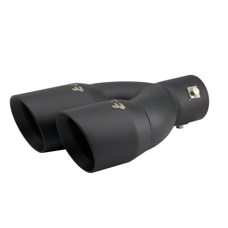 Simoni Racing, Rörände, Svart rostfritt stål, 2xØ76xL240mm, passar för anslutning 34-60mm