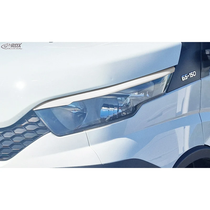 RDX, Strålkastarögonlock, ABS blank vit, passar till Iveco (e)Daily (2014-2019), Facelift (2019-2024) & Facelift (2024-)