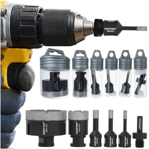 Diamanthålsågar M14 (6–68 mm) – 6 delar för kakel, keramik & sten