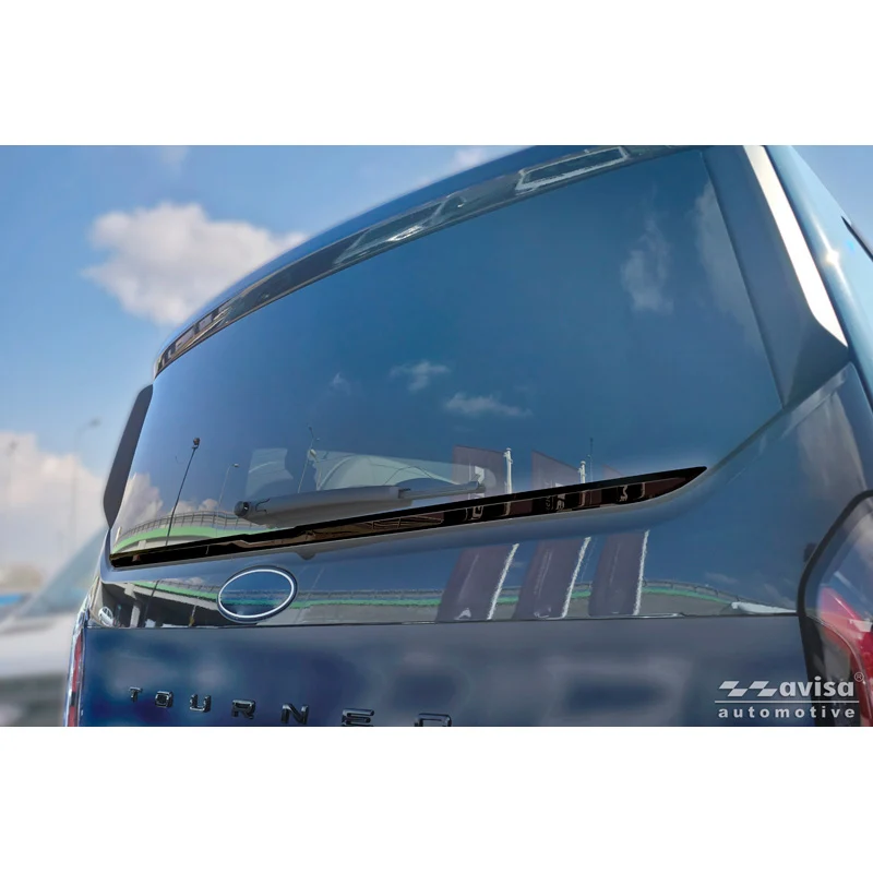 Avisa, bakluckelist, svart krom rostfritt stål, passar till Ford Tourneo Custom (V710) (2023-)