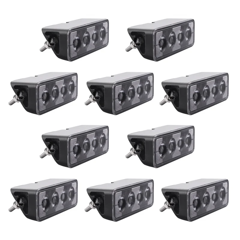 10-pack NIZLED B24RF, vinklat 13 cm back-/arbetsljus, 24W, arbetsljuspaket