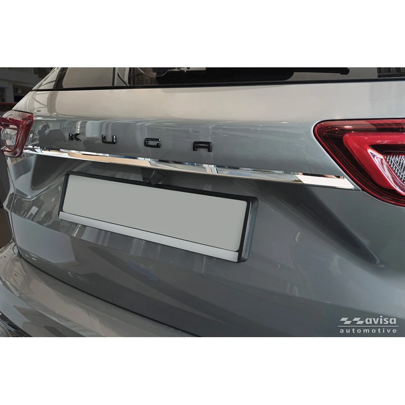 Avisa, Kromad bakluckbeklädnad, rostfritt stål, passar till Ford Kuga III (2019-2024) & Facelift (2024-)