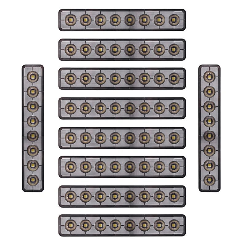 10-pack NIZLED B48RF, vinklat 24.2 cm back-/arbetsljus, 48W, arbetsljuspaket