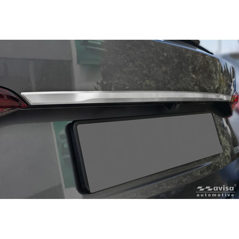 Avisa, Bagagerumslucktrim, borstat rostfritt stål, passar till Skoda Octavia IV Combi (NX5) (2019-2024) & Facelift (2024-)