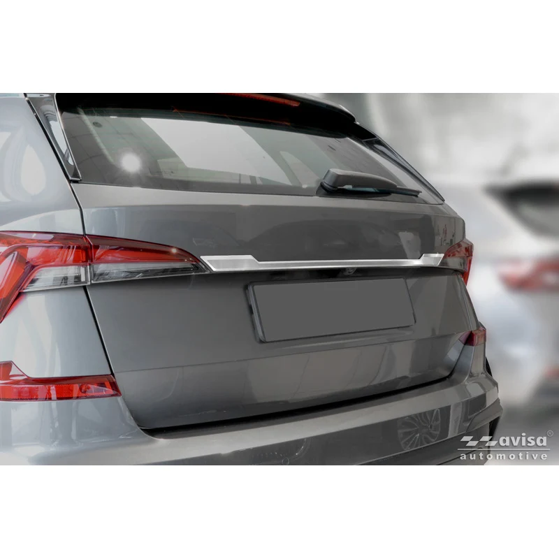 Avisa, Bagagerumslucksskydd, rostfritt stål, passar till Skoda Kamiq (NW4) (2019-2024) & Facelift (2024-)