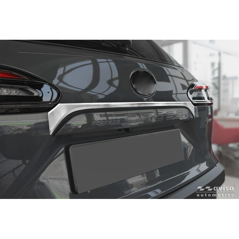 Avisa, Bakluckbeklädnad, borstat rostfritt stål, passar till Toyota Corolla Cross (2020-2025) & Facelift (2025-)