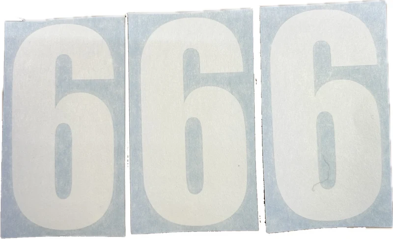 Nizled siffer dekal vit 6 10x5cm