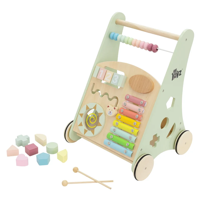 Laufwagen mit Activity Center 36x32x46 cm aus Holz Joyz