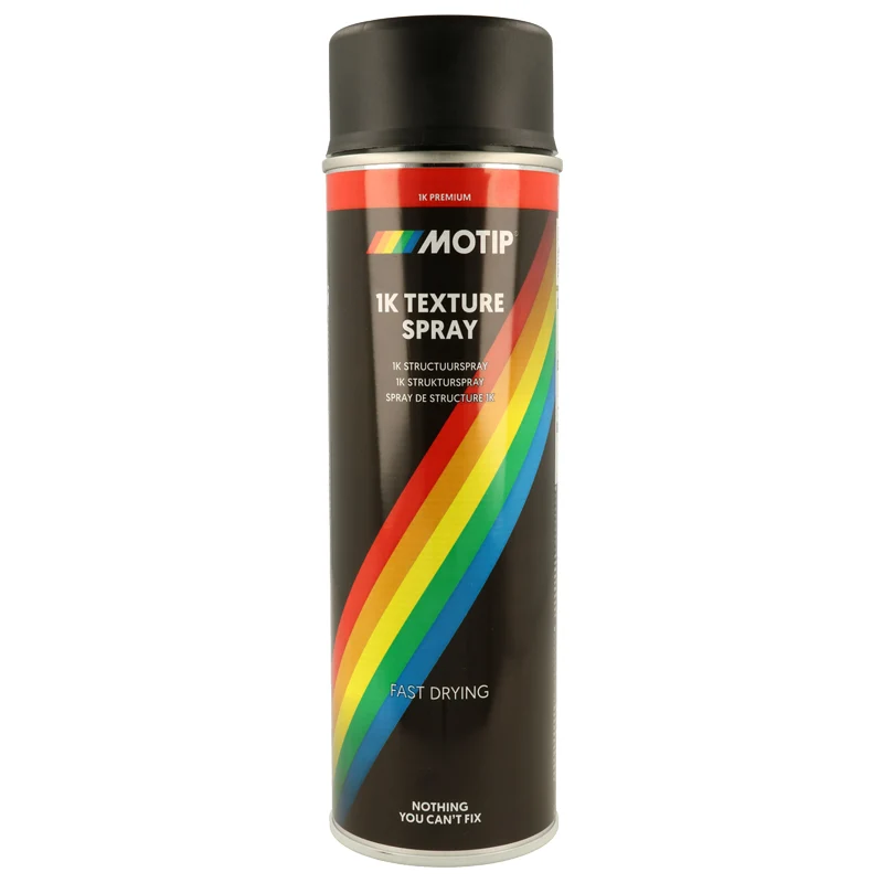 Motip, 1K strukturspray, matt svart, 500ml