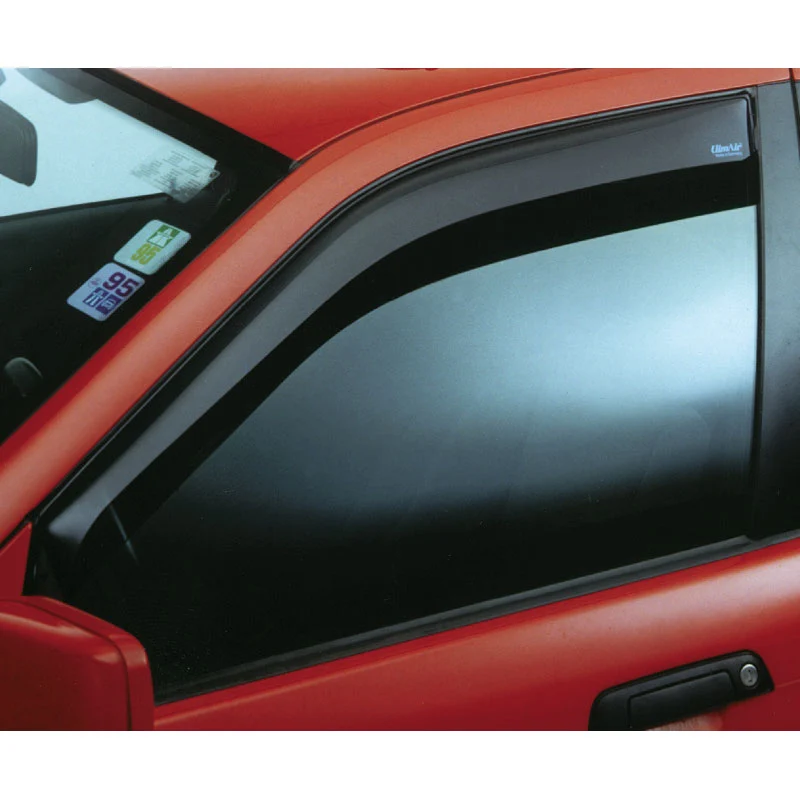 ClimAir, Vindavvisare, rökfärgade, för framdörrar, 2 st., passar till Mitsubishi Colt 5 dörrar (2004-2009)