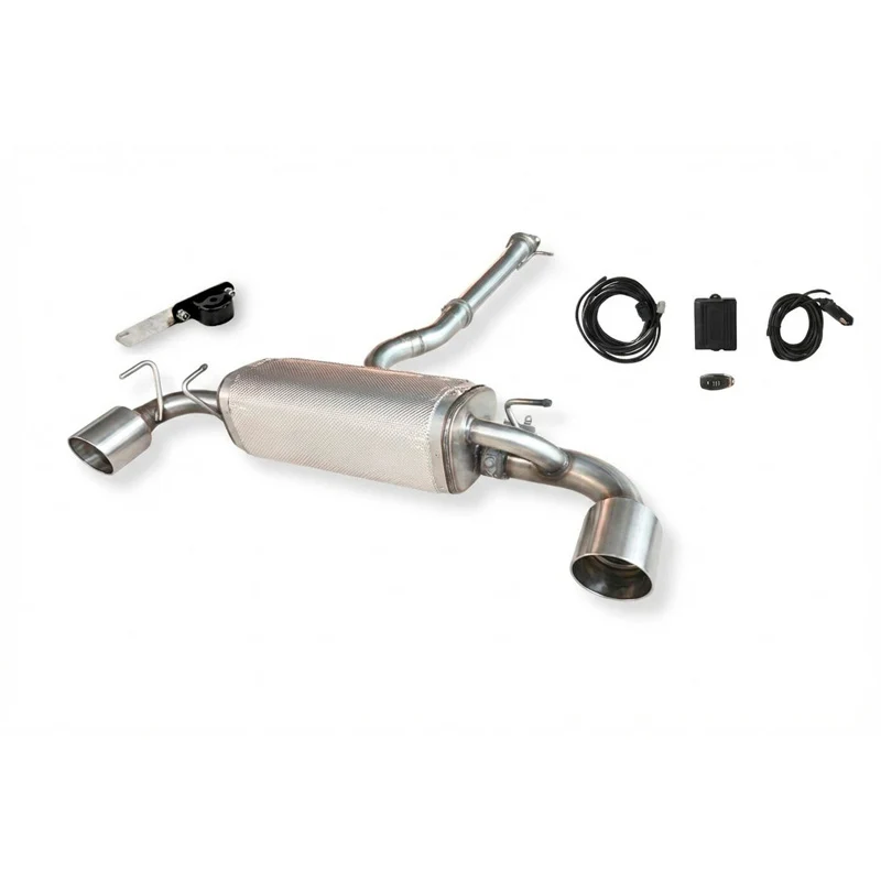 Ulter Sport, sportavgassystem, dubbelt rostfritt stål, passar till Toyota GR Yaris Mk2 (2024-) 206kW 2x115mm satin finish